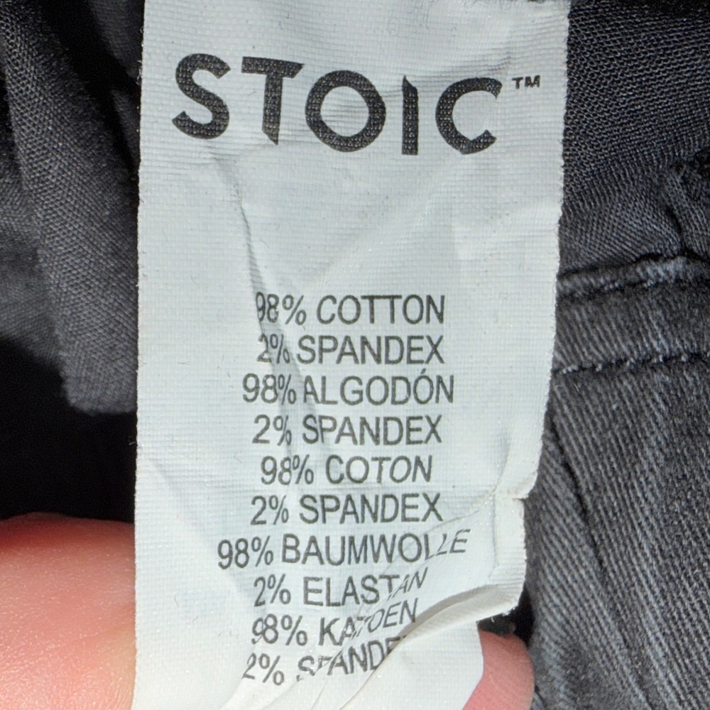 Stoic Mens XXL Black Stretch Cotton Canvas Climbing Belted Pants STM075 - Picture 4 of 8